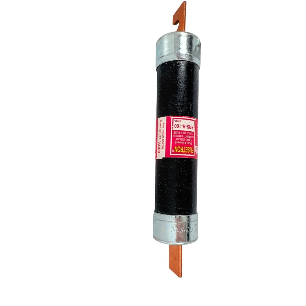 Bussmann Fusetron FRS-R-100 Fuse 100A 600V Black Excellent Class RK5 Time-Delay